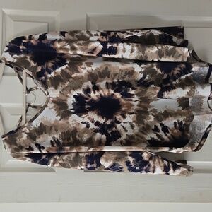 NWT Absolutely Famous Tie Dye Ring Back Detail Longsleeve